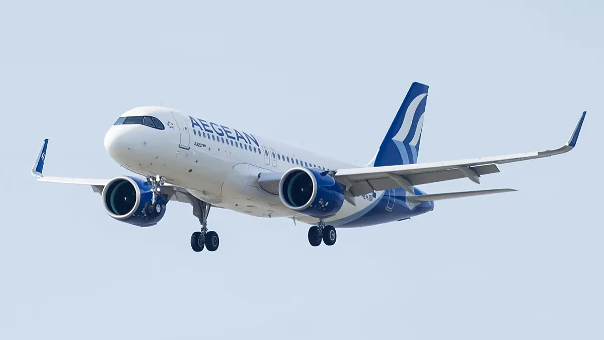 Passenger aircraft parked at airport stands